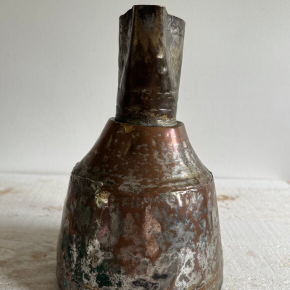 Vintage Metal Jug With Lots of Tarnishing and Wear - Picture 5 of 10